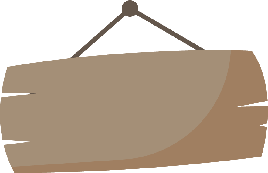 Houten hangbord